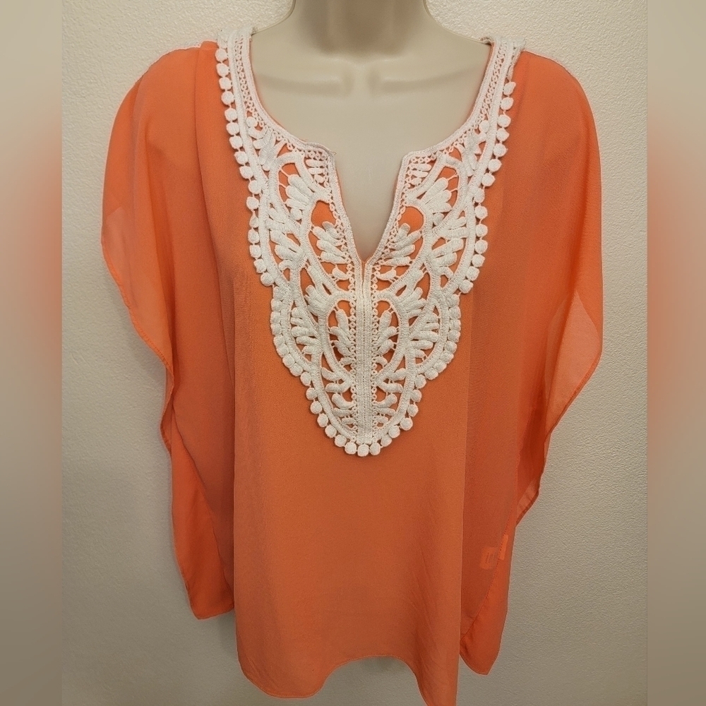 My Michelle Ladies Lace Collar Blouse